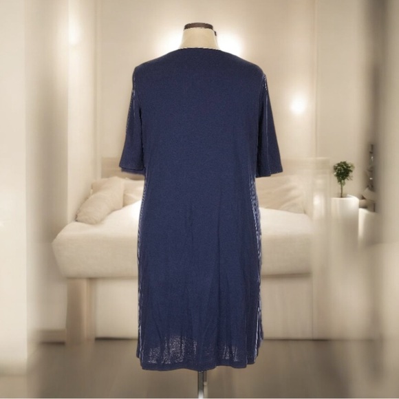 Jones New York Signature Sailor Navy Blue Dress l SIZE XL - Picture 2 of 3